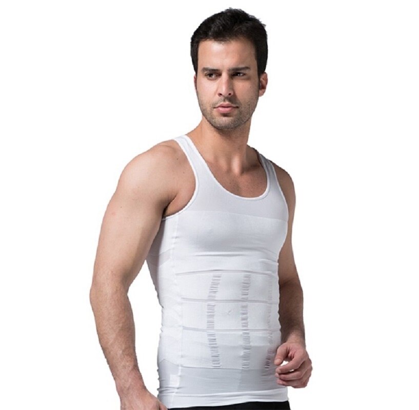 HotShape™ Mens Slimmer Waist Shaper Tummy Control Back Support Vest Tank Top