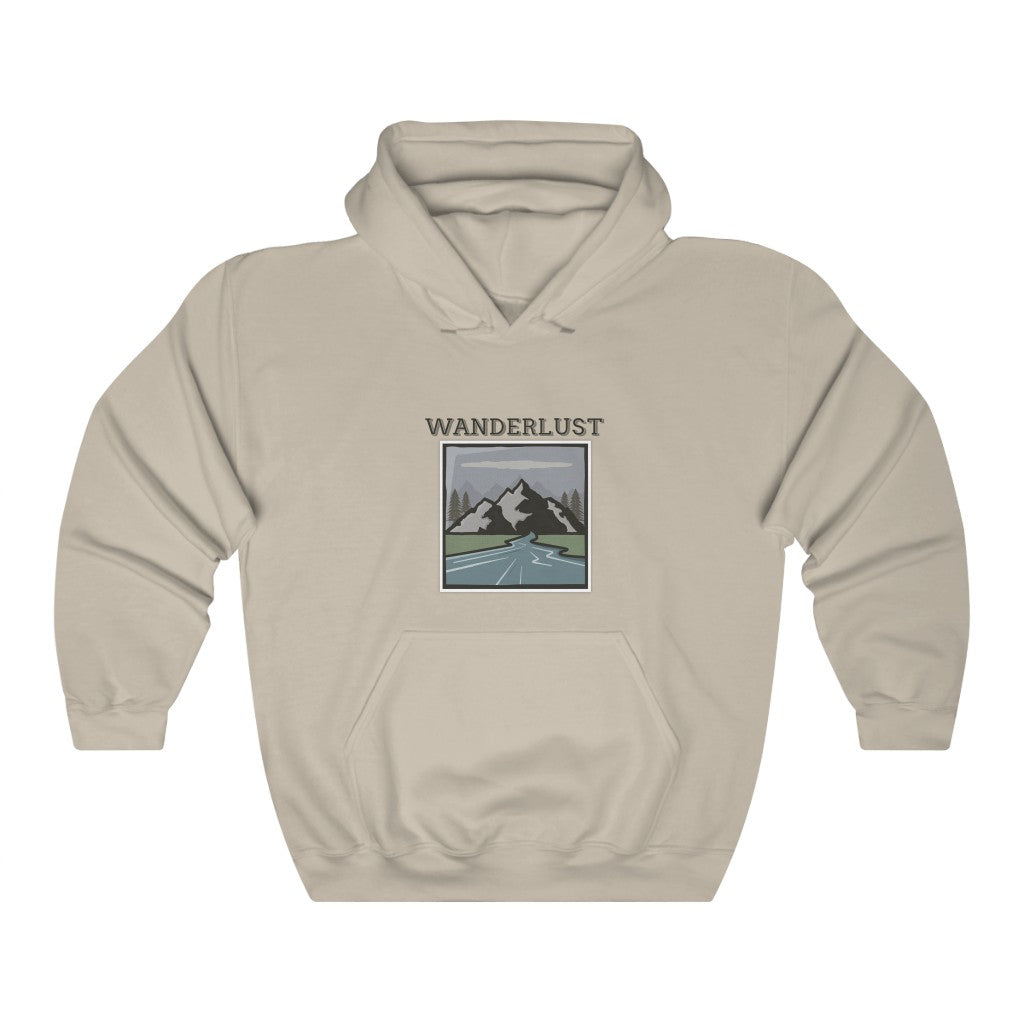 Wanderlust Badge Unisex Heavy Blend™ Hooded Sweatshirt