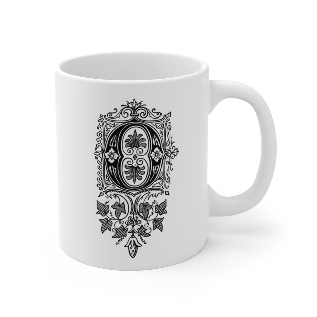 Monogram Initial Letter O Ceramic Coffee Mug 11oz