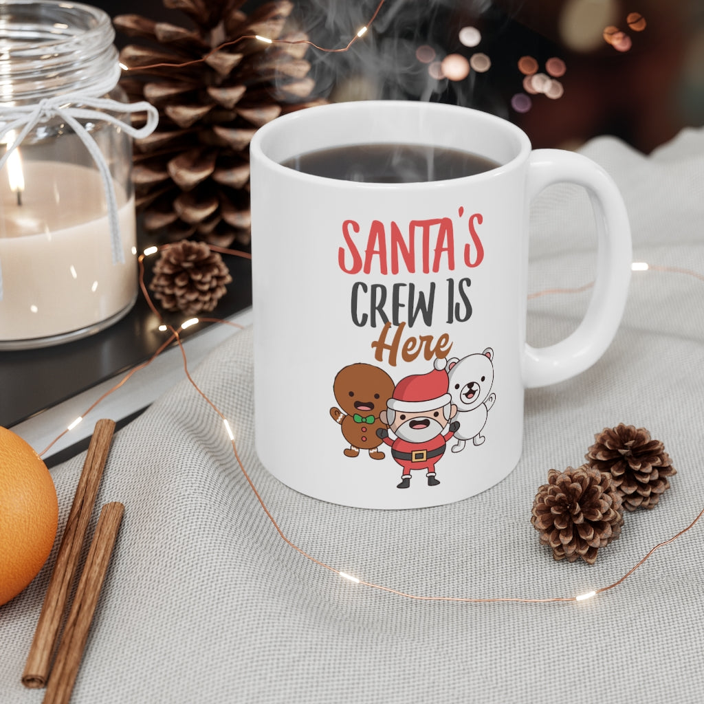 Santa's Crew is Here Christmas Holiday Mug 11oz