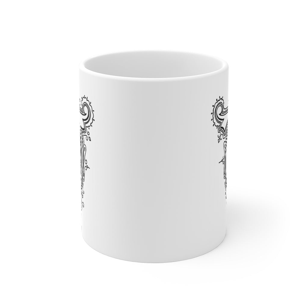 Monogram Initial Letter V Ceramic Coffee Mug 11oz