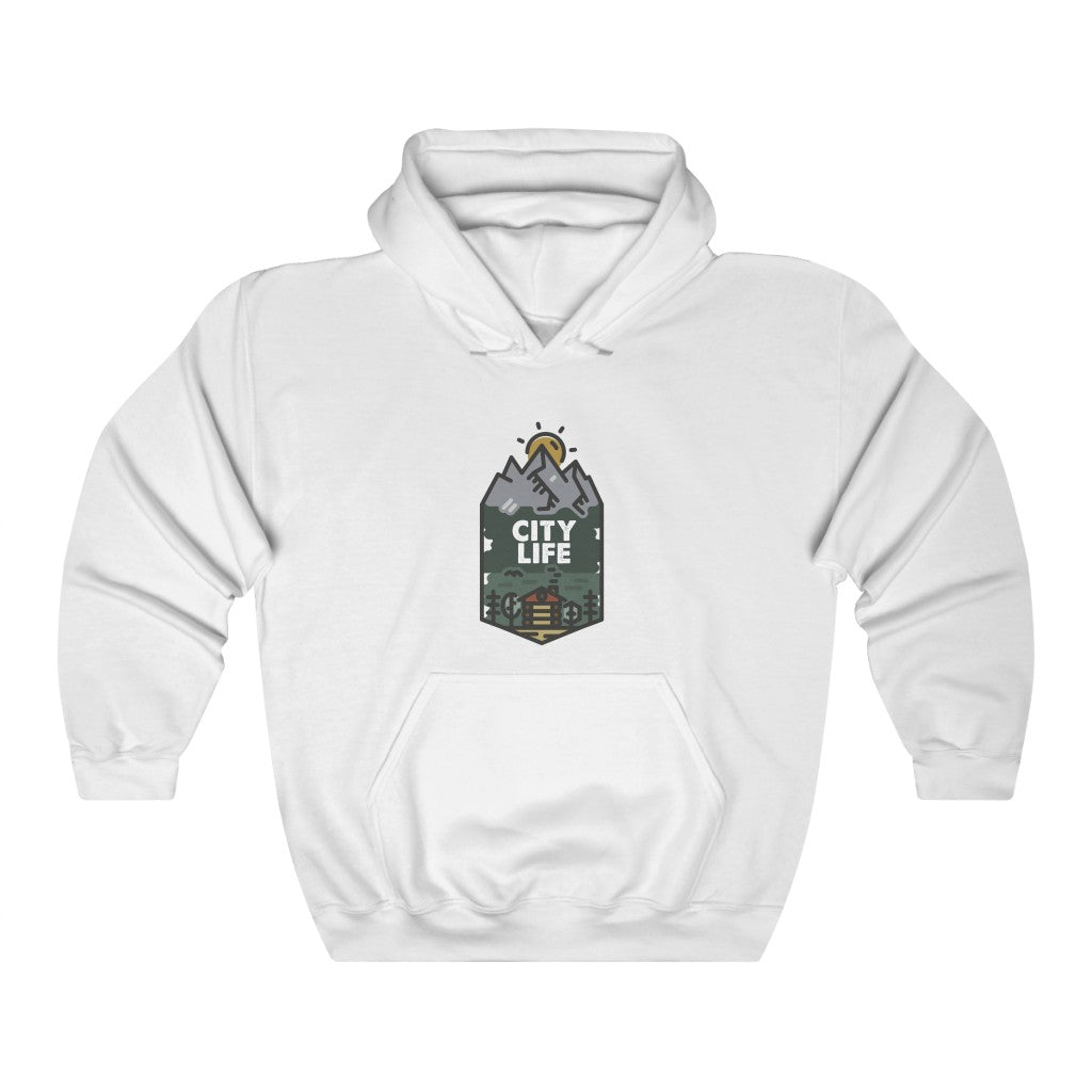 City Life Badge Unisex Heavy Blend™ Hooded Sweatshirt