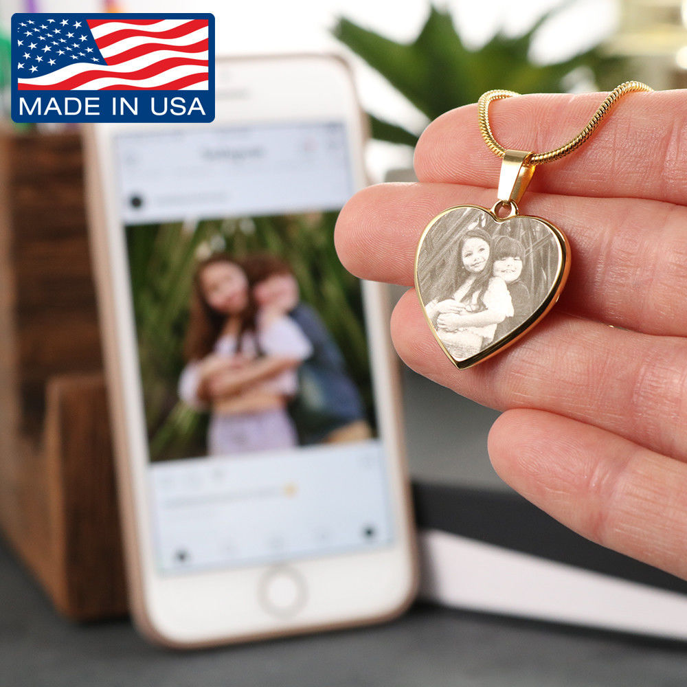Customized Photo Heart Pendant