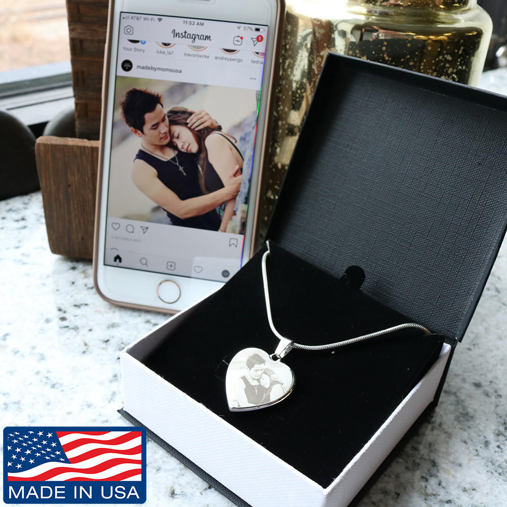 Customized Photo Heart Pendant