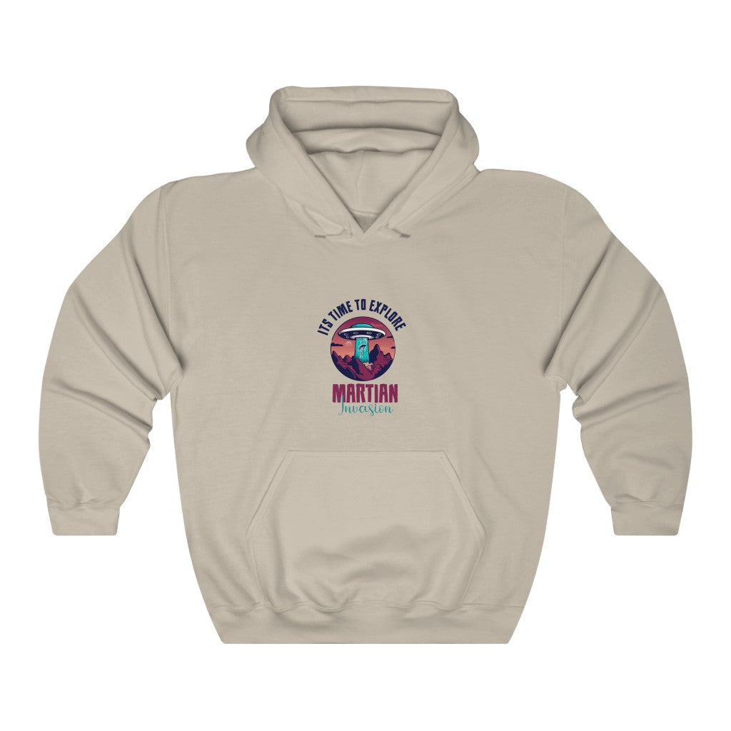 Alien and Space 6: Its time to explore Martian Invasion Unisex Heavy Blend™ Hooded Sweatshirt