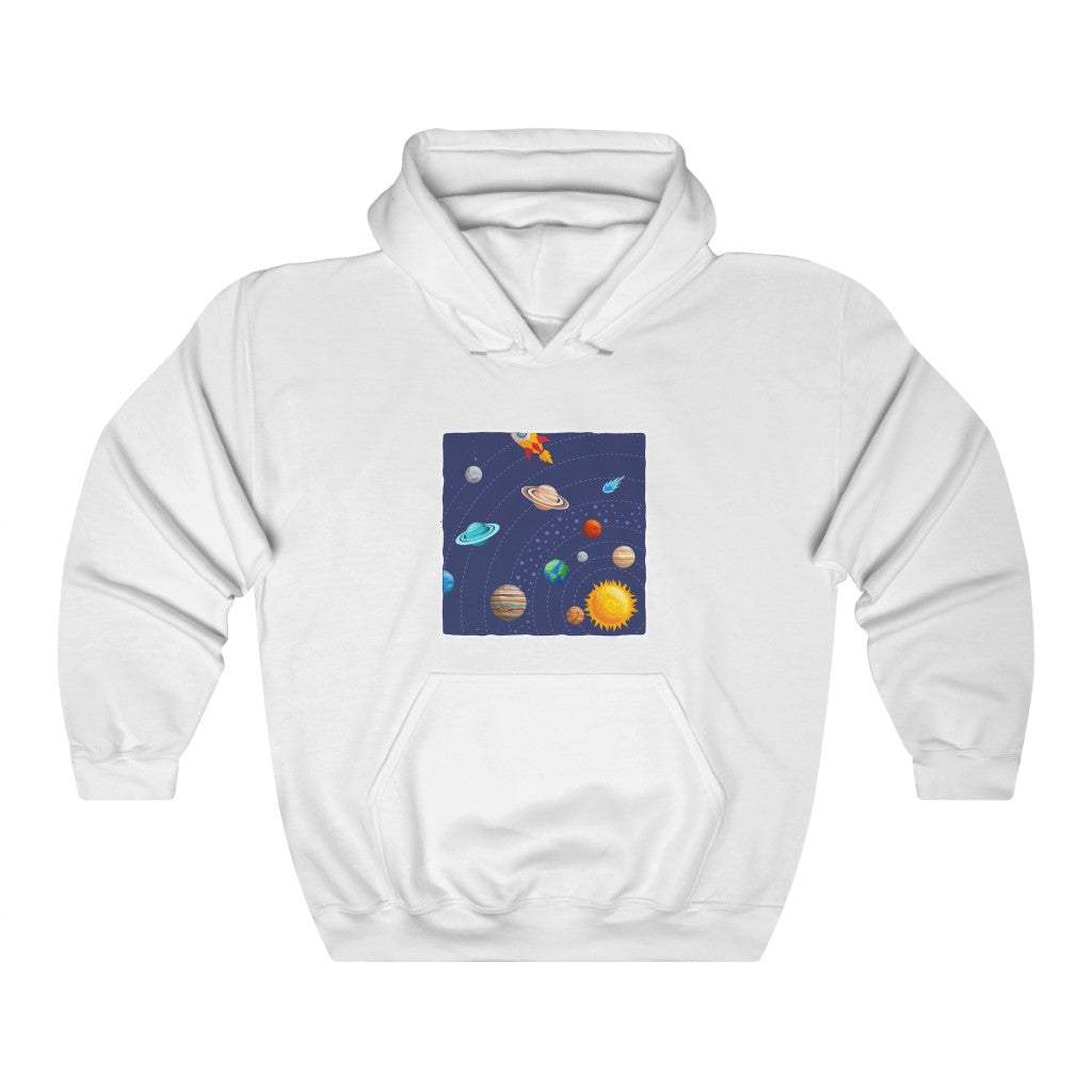 Alien and Space 5: Solar System Unisex Heavy Blend™ Hooded Sweatshirt