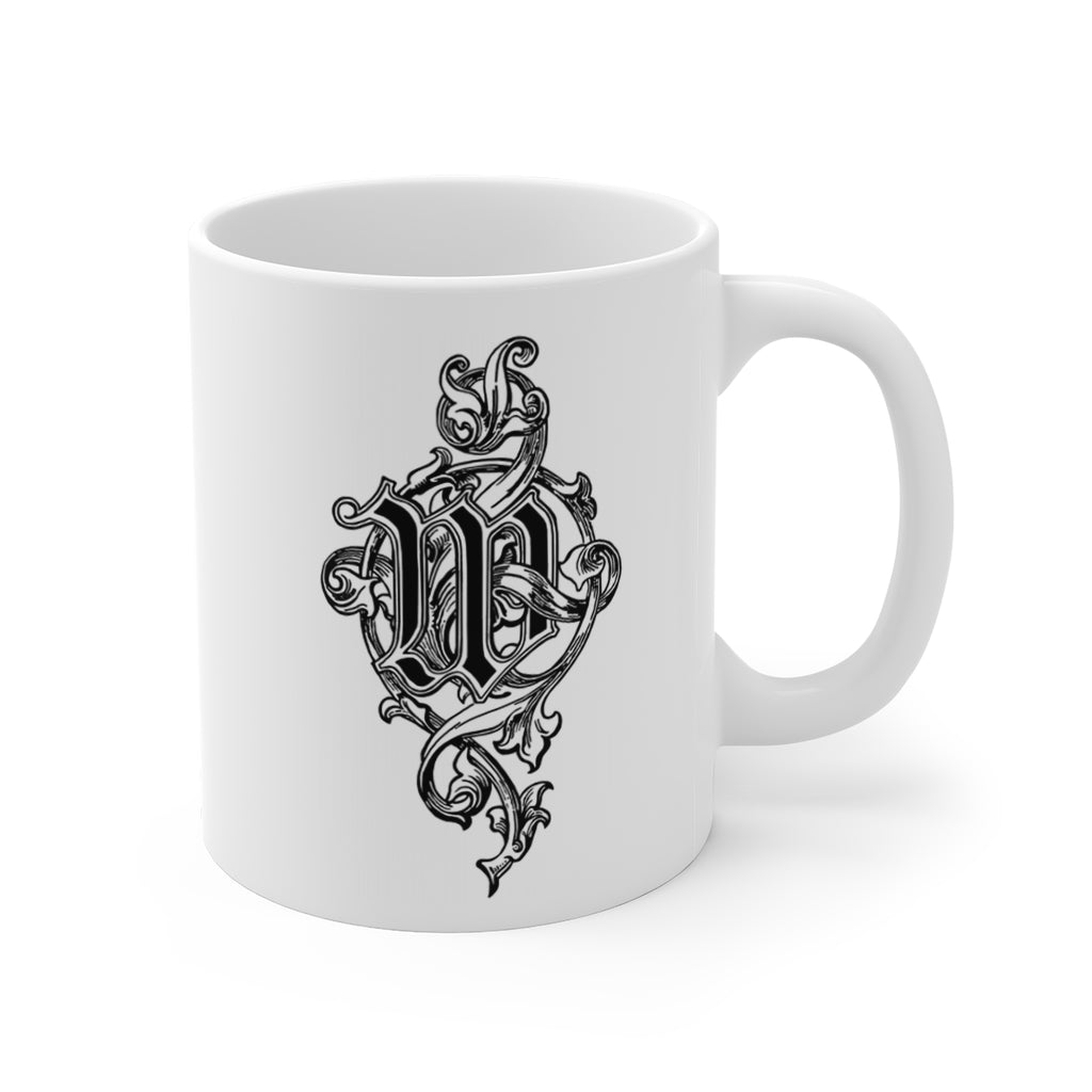 Monogram Initial Letter M Ceramic Coffee Mug 11oz
