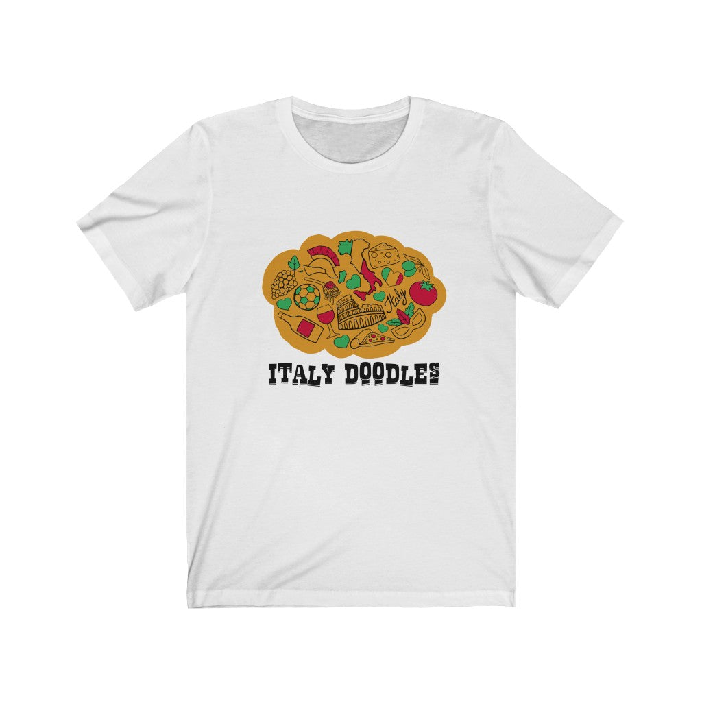 Italy Doodles Unisex Jersey Short Sleeve Tee