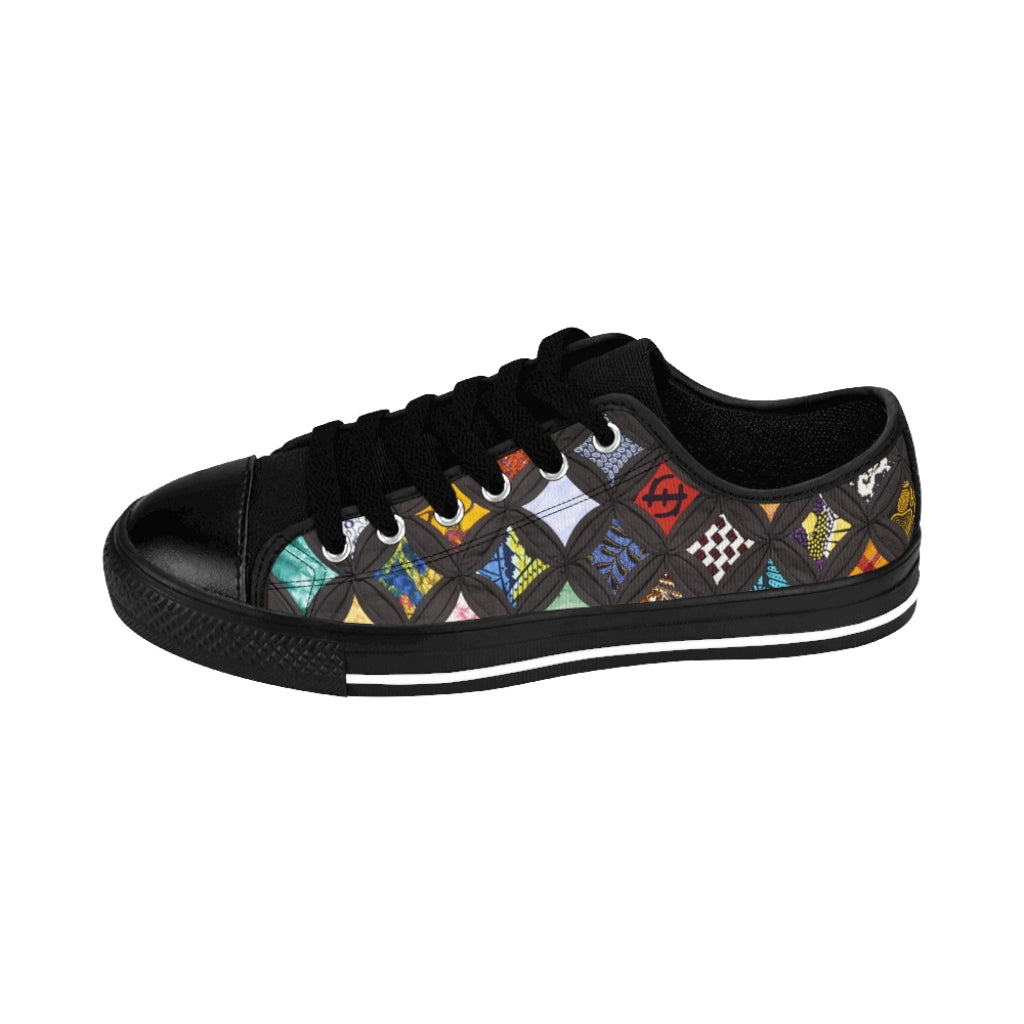 Window Cathedral Quilt Colorful Women's Sneakers