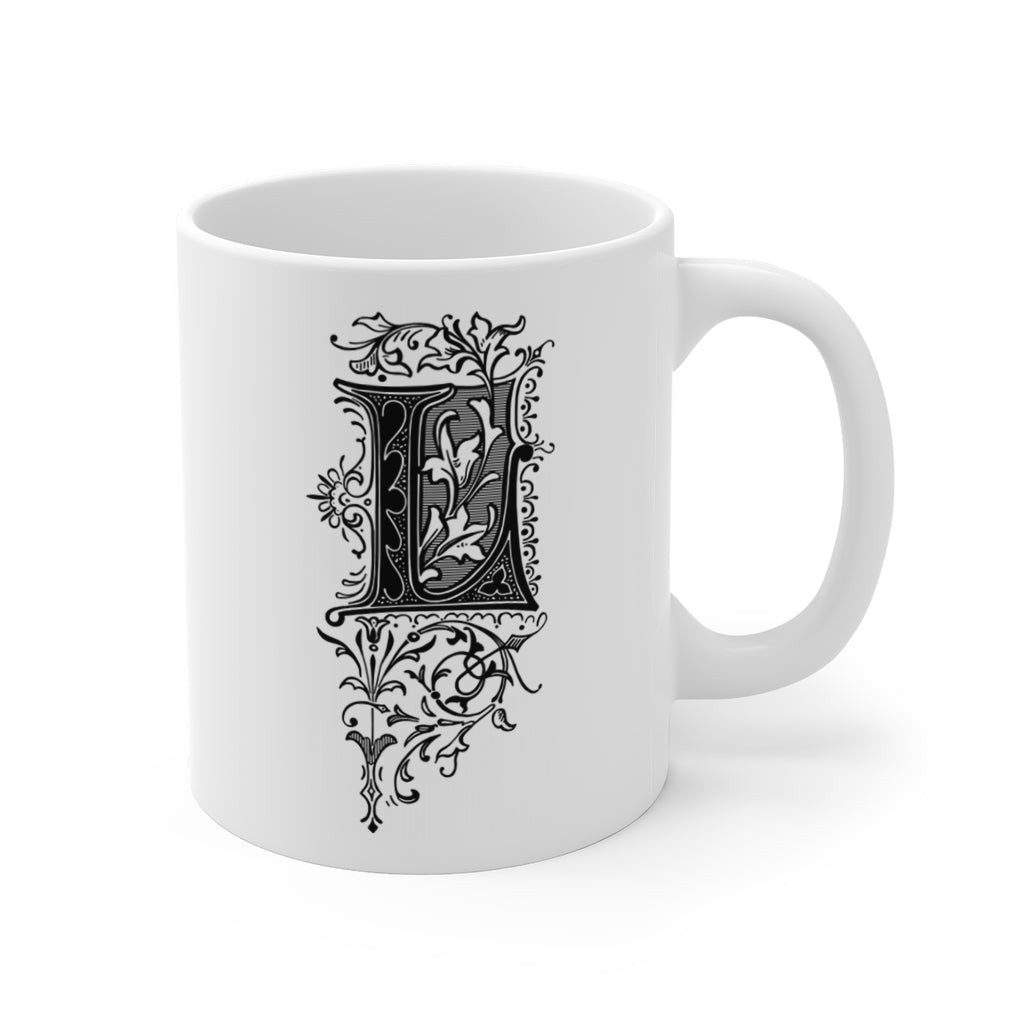 Monogram Initial Letter L Ceramic Coffee Mug 11oz