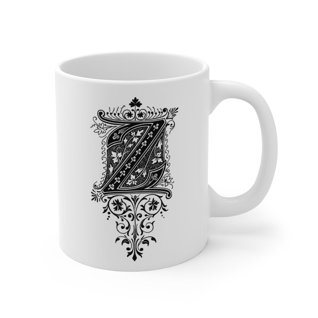 Monogram Initial Letter Z Ceramic Coffee Mug 11oz