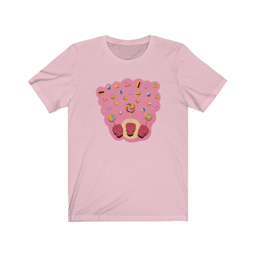 Pink Skull Candies Shirt Unisex Jersey Short Sleeve Tee