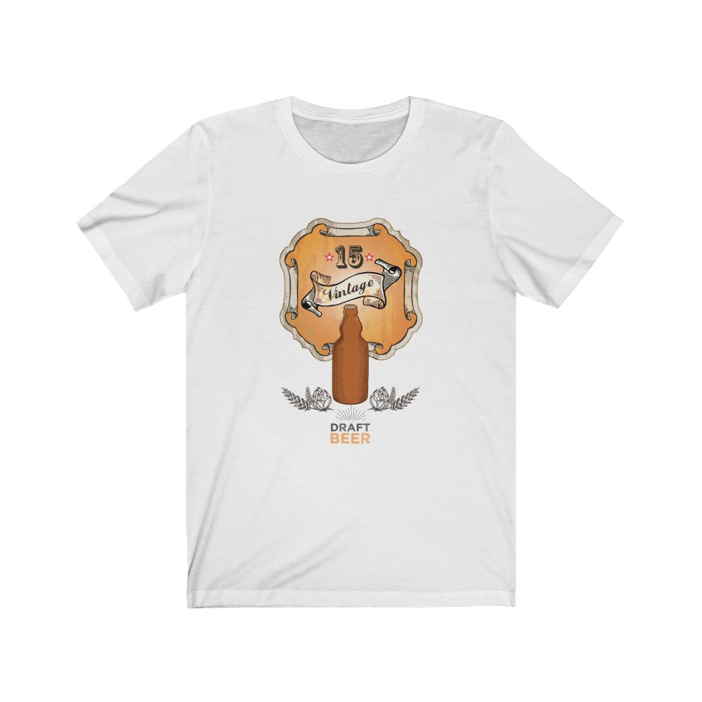Draft Beer 15 Vintage Unisex Jersey Short Sleeve Tee