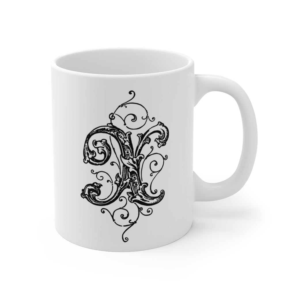 Monogram Initial Letter X Ceramic Coffee Mug 11oz