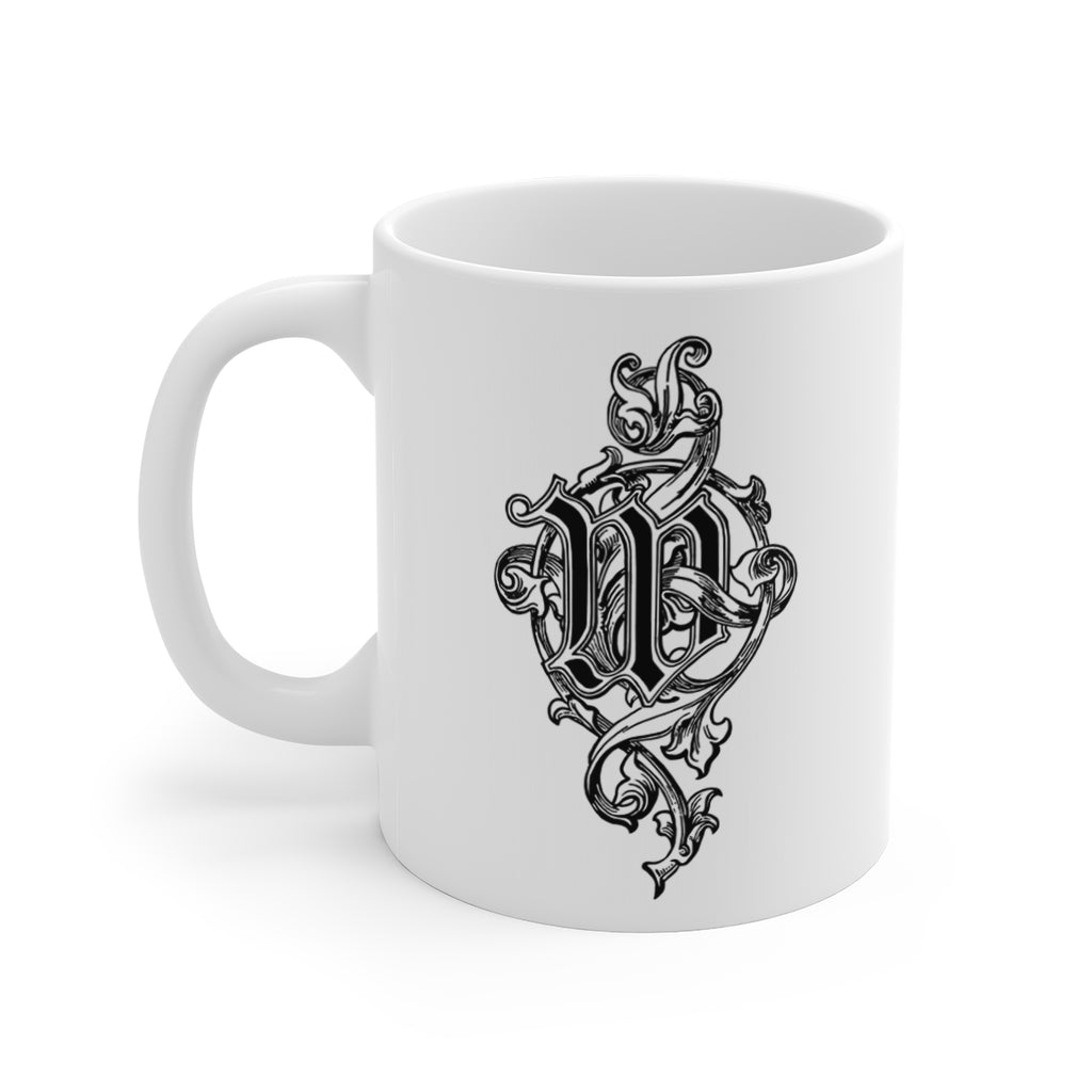 Monogram Initial Letter M Ceramic Coffee Mug 11oz
