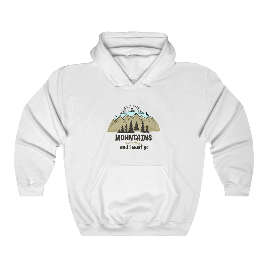 Adventure 10: The Mountains are Calling and I must Go Unisex Heavy Blend™ Hooded Sweatshirt