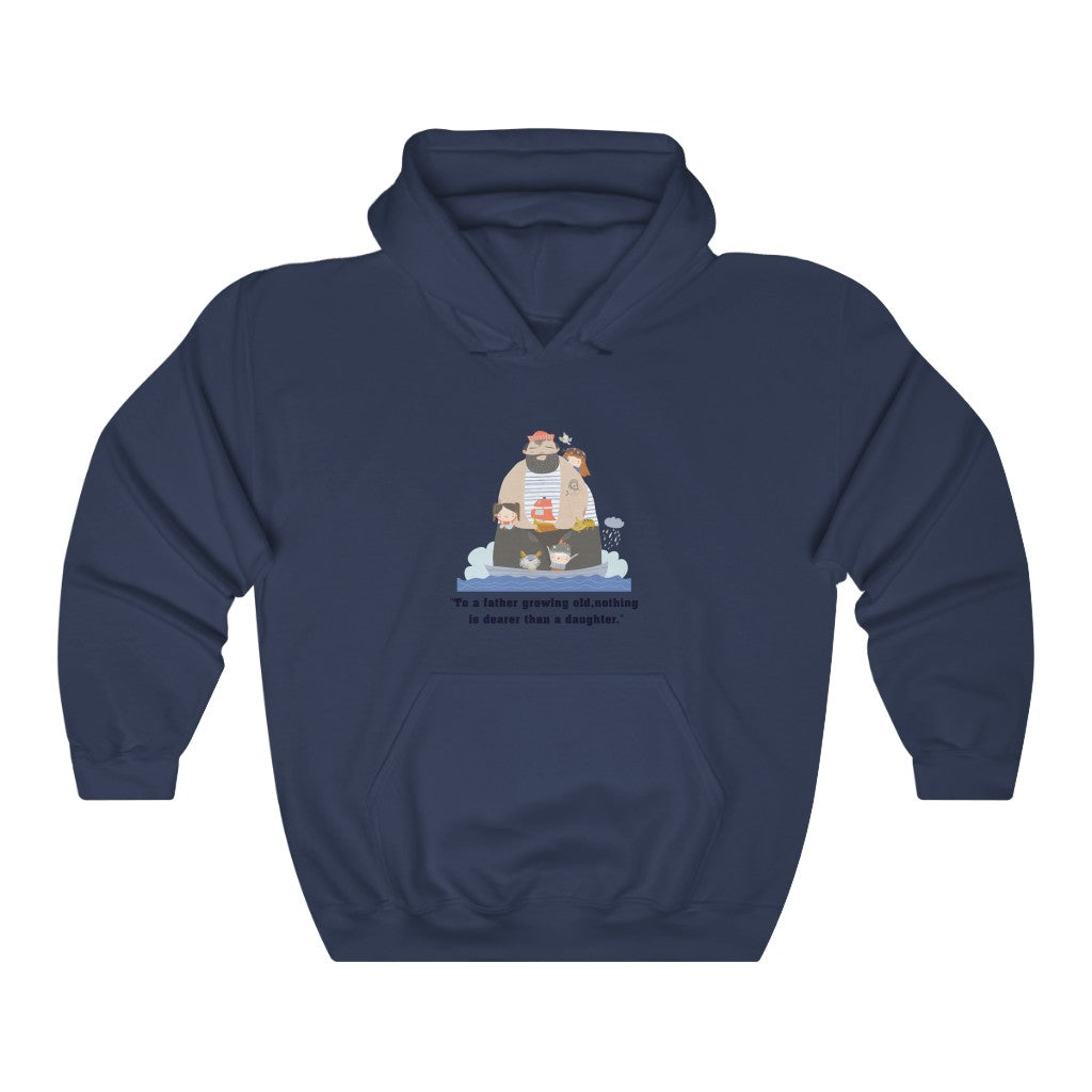 "To a father growing old, nothing is dearer than a daughter." Unisex Heavy Blend™ Hooded Sweatshirt