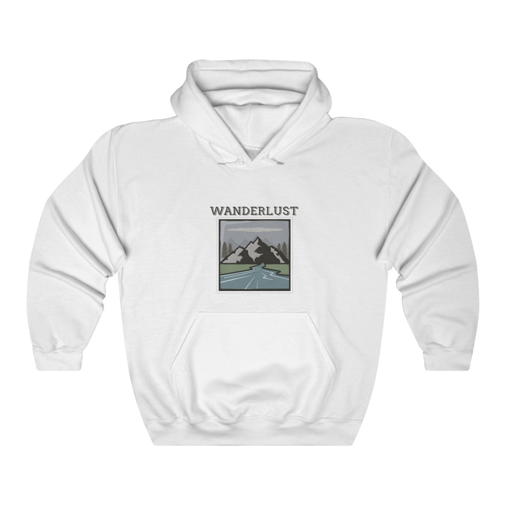 Wanderlust Badge Unisex Heavy Blend™ Hooded Sweatshirt