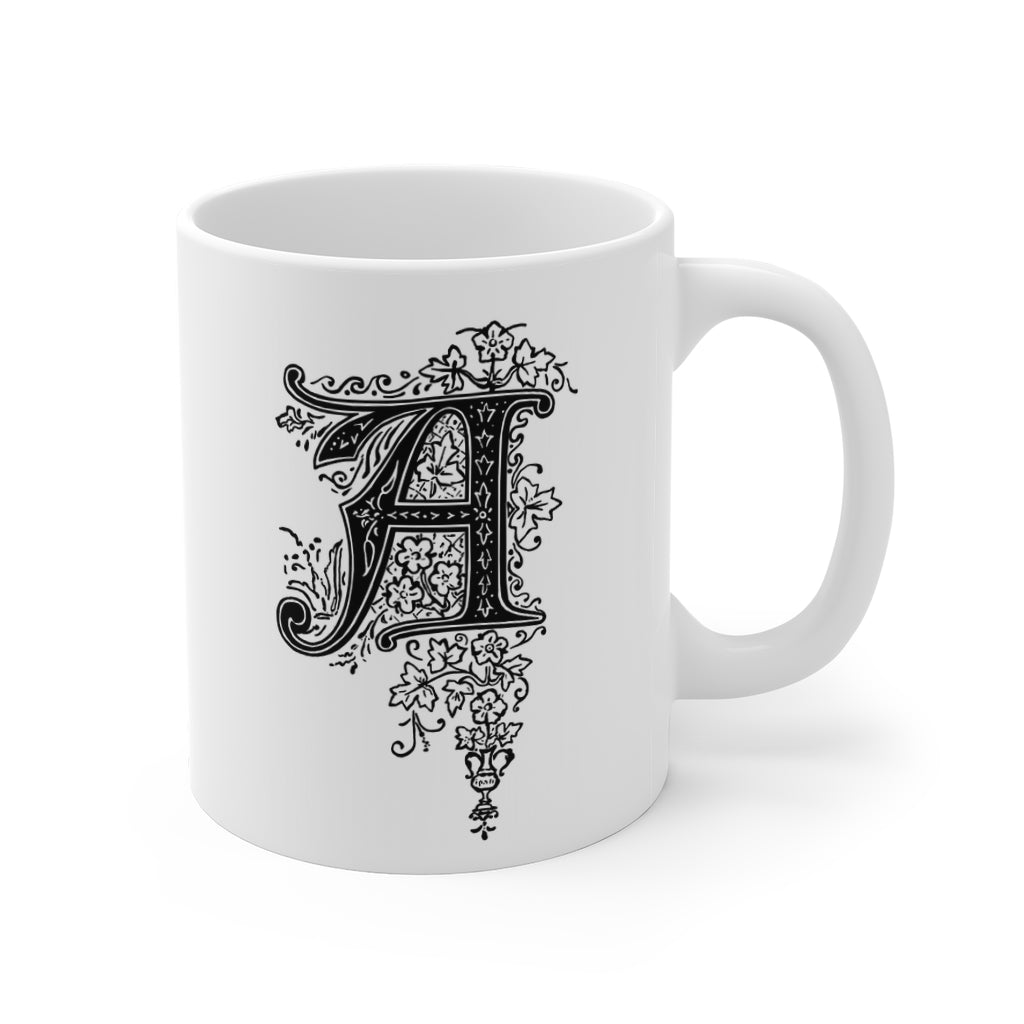 Monogram Initial Letter A Coffee Mug 11oz