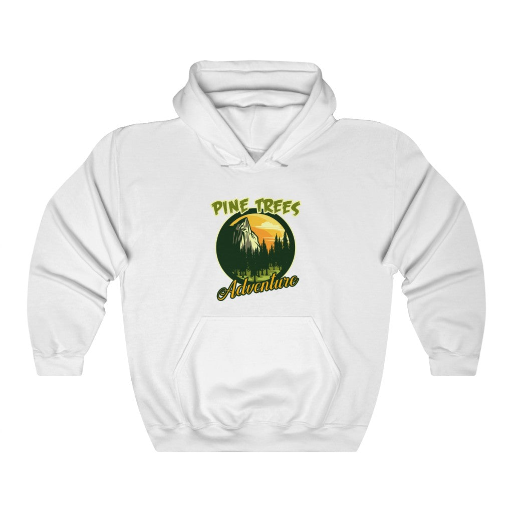 Pine Trees Adventure Badge Unisex Heavy Blend™ Hooded Sweatshirt
