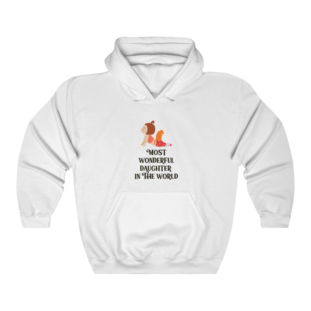 Most Wonderful Daughter in the World Unisex Heavy Blend™ Hooded Sweatshirt