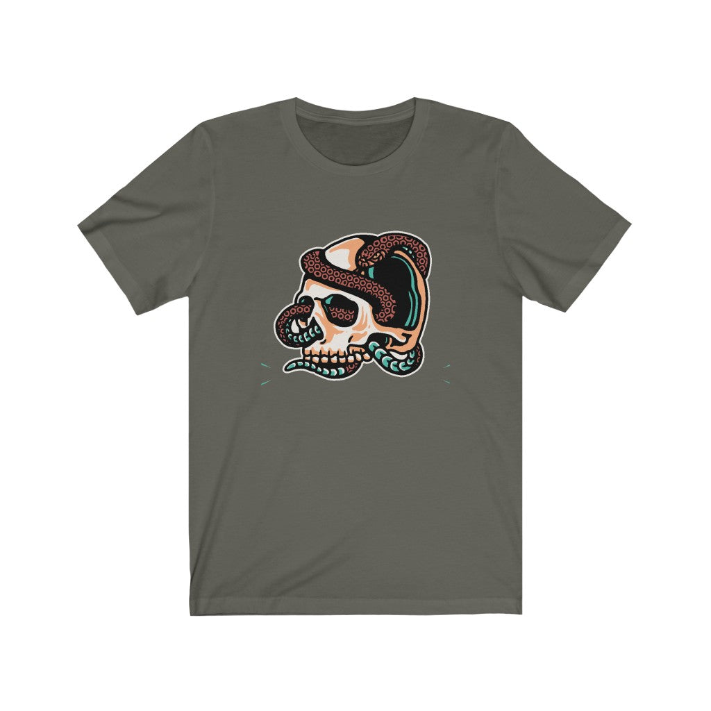 Skull Shirt with Snake Unisex Jersey Short Sleeve Tee