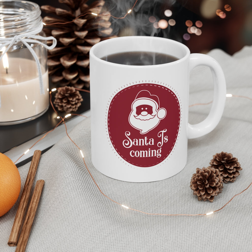 Santa is Coming Christmas Holiday Mug 11oz