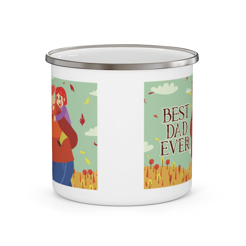 Best Dad Ever Father's Day Enamel Camping Mug