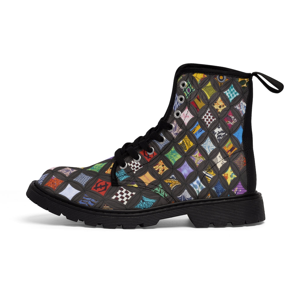 Cathedral Window Quilt Women's Canvas Boots