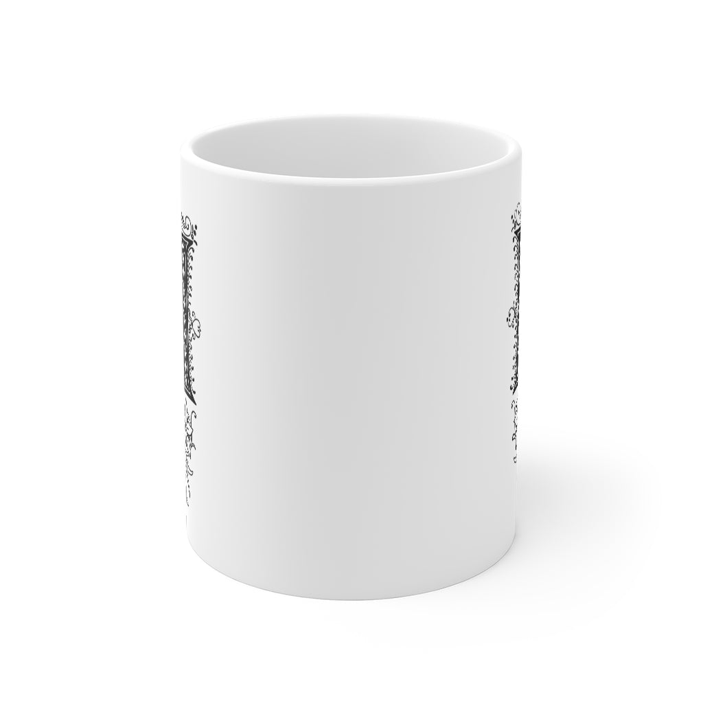 Monogram Initial Letter H Ceramic Coffee Mug 11oz