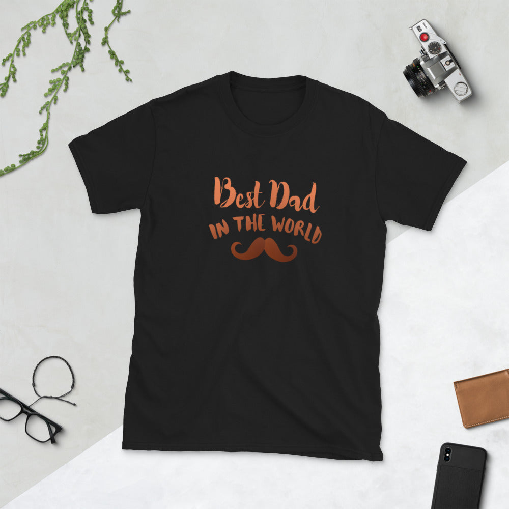 Father's Day Gift Best Dad in the World T-Shirt-Sleeve Unisex T-Shirt